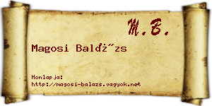 Magosi Balázs névjegykártya